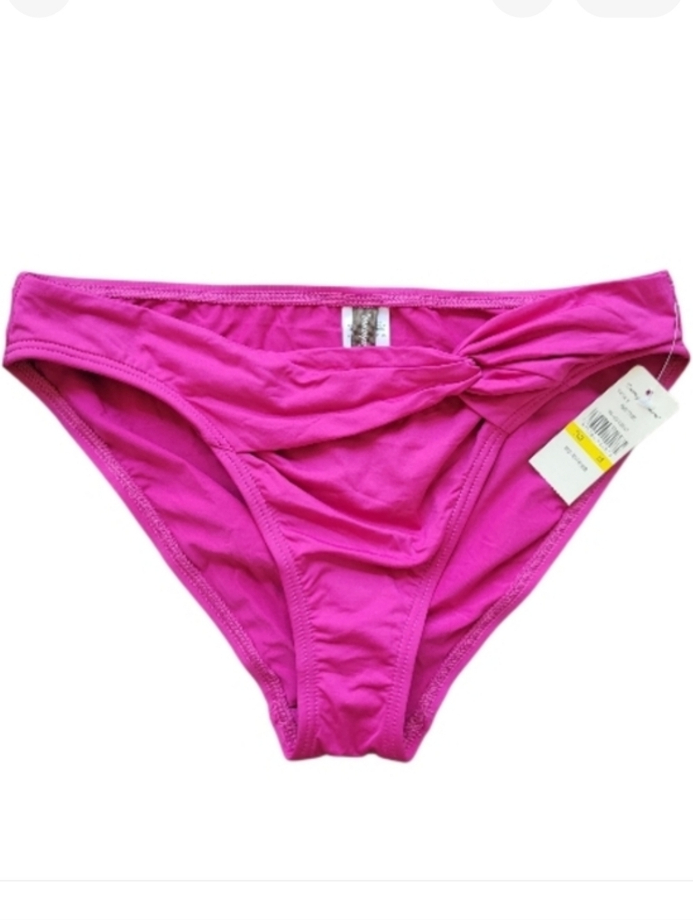 NWT Tommy Bahama Twist Front Hipster Bikini Swimsuit Bottom Pink Peony Pearl MD